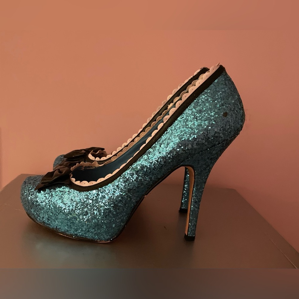 Blue Glitter Pumps